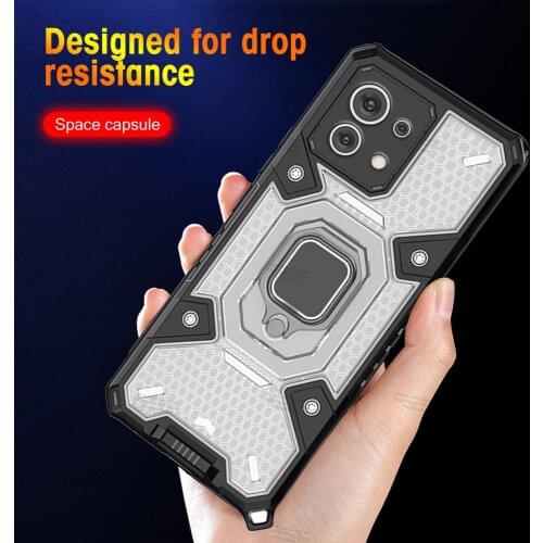 For Xiaomi Mi 11 Shockproof Silicone Phone Case for xiaomi mi 11 pro ultra mi10t lite pro Space capsule Magnetic Ring cover