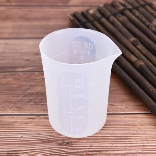 Transparent 1X100ML Silicone Measuring Cup Split Cup Resin Silicone Mould Handmade DIY Jewelry Making Tool Epoxy Resin Cup