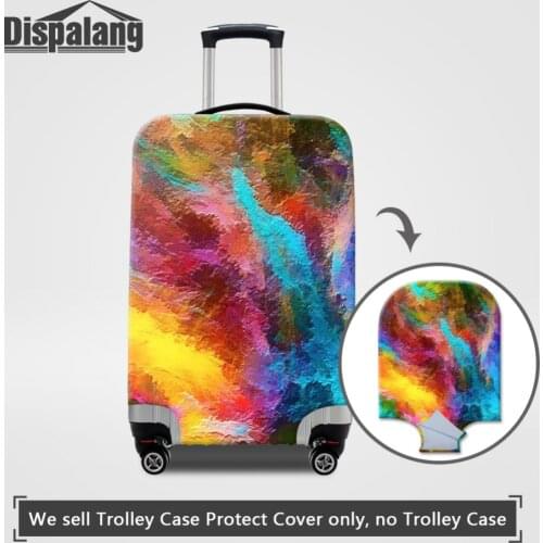 Dispalang Colorful Printing Luggage Protective Cover for 18-30 Inch Elastic Suitcase Protect Covers Travel Accessories Supplies