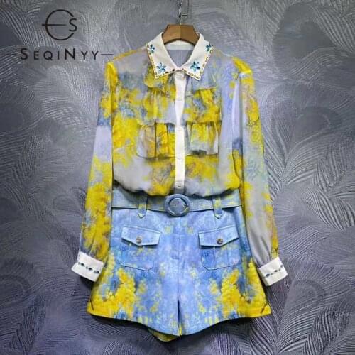 Женские рубашки с рюшами SEQINYY China At AliExpress