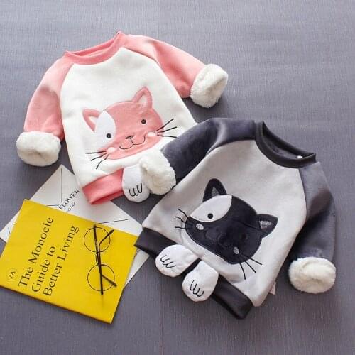 Baby Boy Sweater Bebe Cartoon Warm Clothes Kids Girl Long Sleeve Casual Thicken Tops Infant Boy Winter Clothing Suit