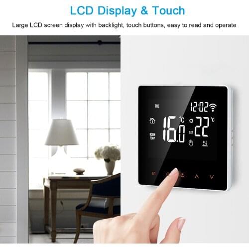 LCD Programmable Electric Digital Floor Heating Room Air Thermostat Warm Floor Controller Wifi Smart Temperature Controller
