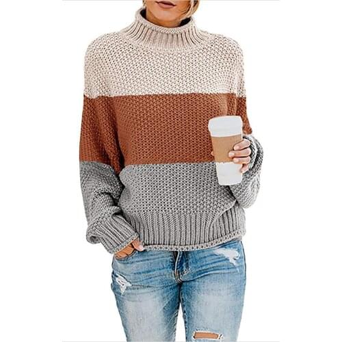 Women Knitted Turtleneck Sweater 2021 Autumn Winter Solid Long Sleeve Fluffy Sweater Jumper Ladies Sweaters Knitwear Female Tops