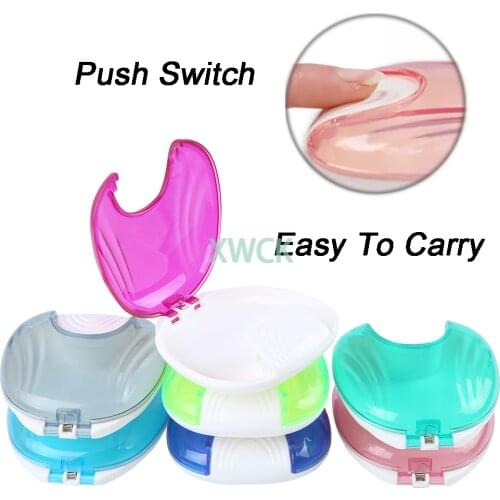 1Pcs New Arrived Dental False Teeth Cleaning Box Denture Bath Container Retainer Holder Case