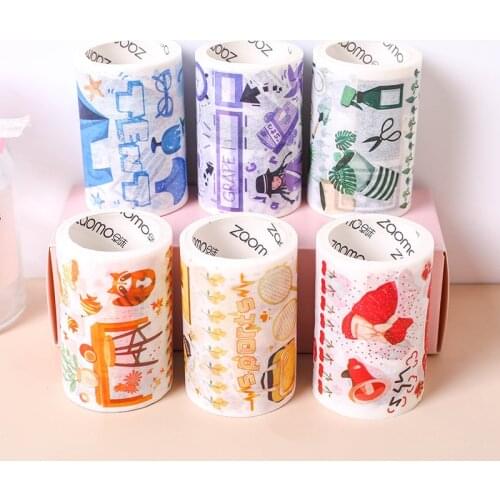 1pcs Cute Cartoon Characters And kawaii Paper Tape Decoration Masking Tape Scrapbook Tape DIY Photo Album 6cm*3m