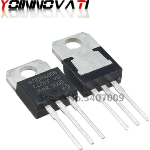 10PCS BTB12-600B BTB12-600 TO-220 BTB12 Triac 12 Amp 600 Volt