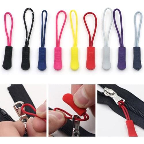 10Pcs Zipper Pull Puller End Rope Tag Fixer Zip Cord Tab Replacement Clip Broken Buckle Bag Suitcase Backpack Sewing Accessories