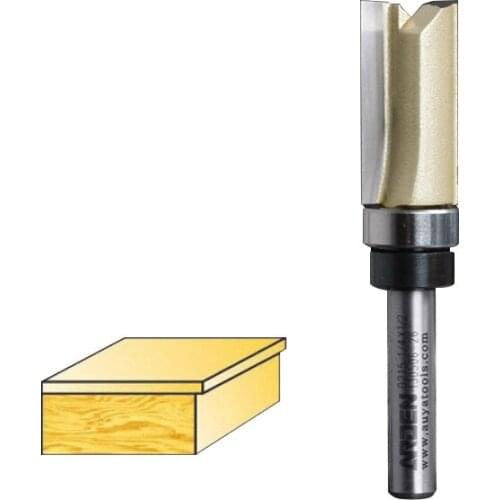 10PC Flush Trim Pattern 1/2" W x 1" H Arden Router Bit Shank Bearing -1/4" Shank - Arden A0215014