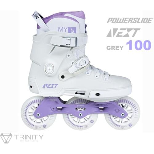 100% Original Powerslide NEXT Trinity Frame Inline Skates 3*100mm 4*80mm Grey Purple Street Racing Roller Free Skating Patines