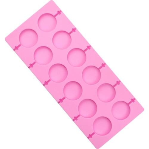 12 cavities round lollipop silicone mold, light type, with 20 sticks DIY starry sky photo lollipop