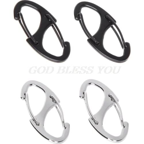 2Pcs/set 8 Shape Carabiner Mini EDC Keychain Portable Outdoor Hook Hang Buckle Clasp High Quality Drop Shipping