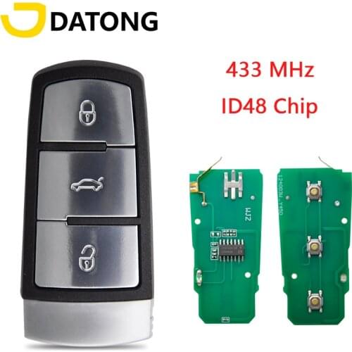 Datong World Car Remote Control Key For VW VolksWagen Passat B6 3C B7 Magotan CC ID48 Chip 433MHz Replace Smart Card 3C0959752BA