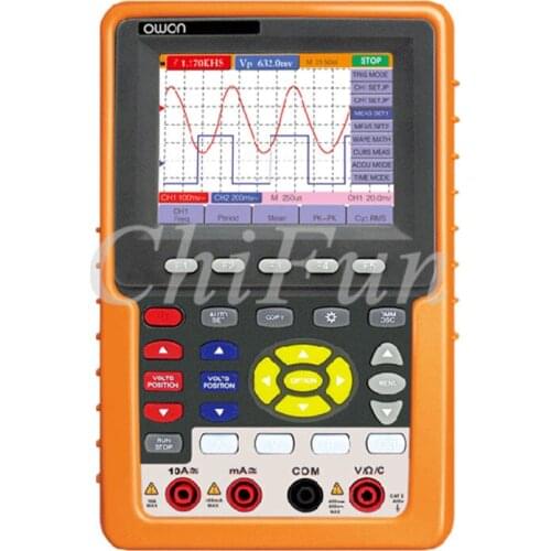 Free shipping HDS3102M-N OWON 100MHz 1GS/s 2 channels 3.8" LCD Display Digital Handheld Oscilloscope