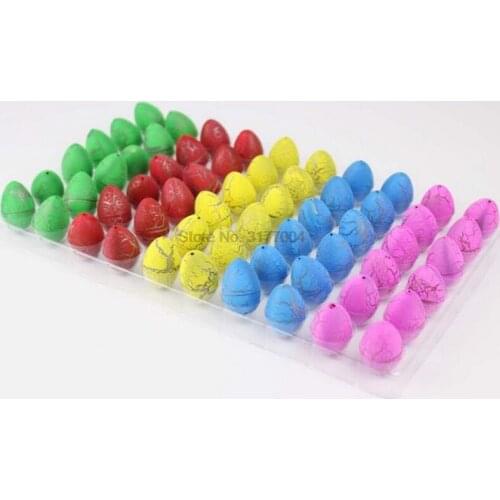 DHL 50set 60Pcs/set Cute Magic Hatching Growing Dinosaur Eggs Add Water Growing Dinosaur Novelty Gag Educational Toys For Kids