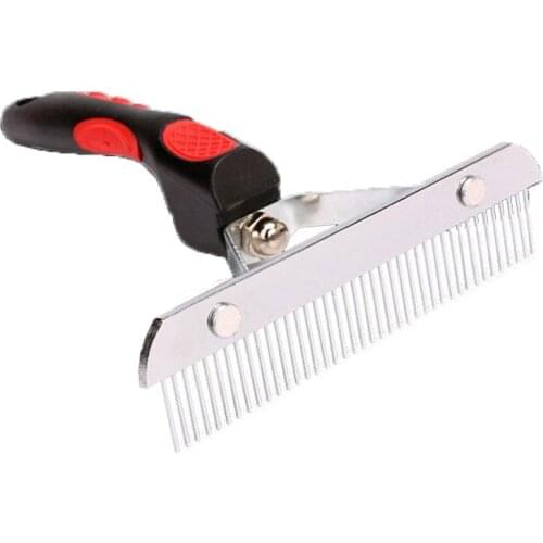 Knot Knife Beauty Cleaning Grooming Brush Golden Retriever Steel Dog Comb Pet Comb Big Stainless Steel Red Rubber Nail Rake Comb