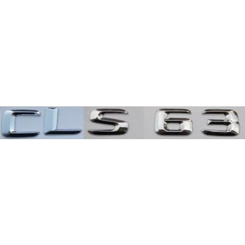 Chrome Shiny Silver ABS Car Trunk Rear Number Letters Words Badge Emblem Decal Sticker for Mercedes-Benz CLS63 AMG