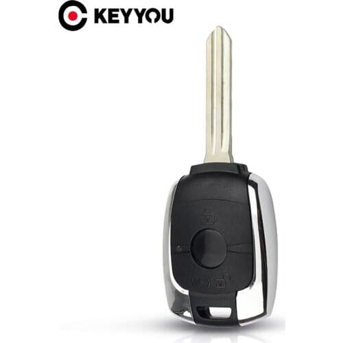 KEYYOU For Ssangyong Actyon Kyron Rexton Korando 2 Buttons Remote Control Key Shell Fob Car Keys Replacement Blank Case Cover