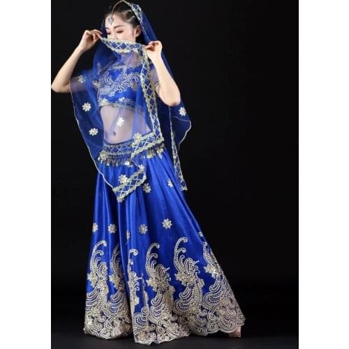 India Style Belly Dance Costume Exotic Drama Jasmine Performance Stage Clothing Bollywood Costume