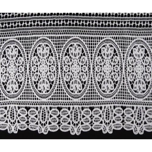 Circle Lace Fabric Off White Water Soluble Lace Fabric Retro Wedding Fabric Hollowed Out Lace 1 Yard