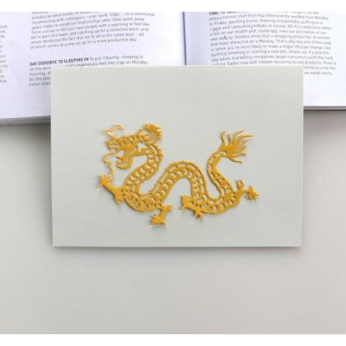DUOFEN METAL CUTTING DIES 2019 Chinese dragon stencil for DIY papercraft projects Scrapbook Paper Album