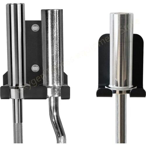 Single Double Barbell Storage Wall Mounted Hanging Bar Holder Gym Or Home Space Saving Vertical Barbell Rack For Under 33mm Bars