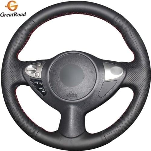 Genuine Leather Car Steering Wheel Cover for Infiniti FX FX35 FX37 FX50 Nissan Juke Nissan Maxima 2009-2014 Sentra 2016 2017
