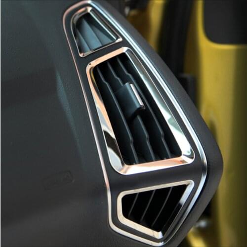 6pcs Stainless Steel Trim Accessories Outlet Decoration Ring Interior Frame For Ford Focus 3 4 MK3 MK4 2012-2015,Car Styling