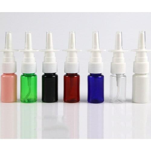 24pcs 10ml PET clear nasal spray bottle with colors, PET clear nasal spray bottle for Essential Oils Travel Perfumes & Medical