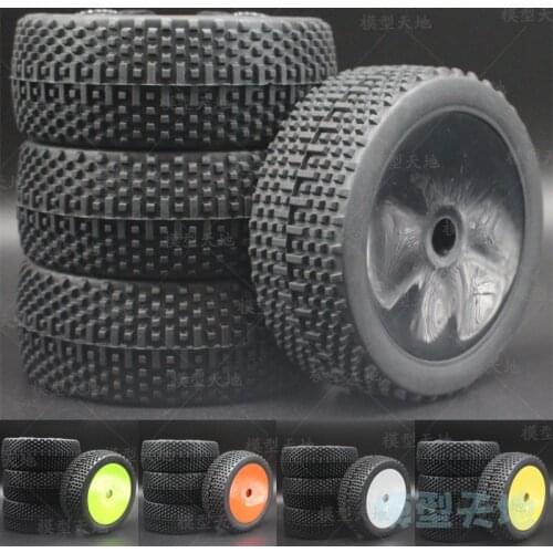 RC 1/8 Off-Road Car Buggy Rubber Truck Tires 112MM Rubber Tyre Plastic Wheel Rim Hex Adapter 17MM for 811 8sc 94763 81-801