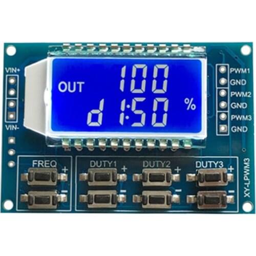 Pwm signal generator pulse frequency duty cycle adjustment module adjustable square wave rectangular wave signal source