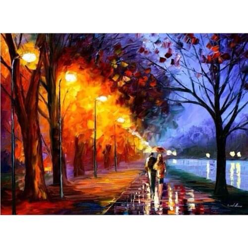Romanatic 100% Hand Painted Modern Abstract Oil Painting On Canvas Walking With You Wall Art Painting For Home Decor No Frame