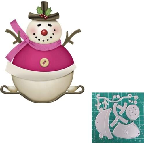 Christmas Snowman Cutting Die For DIY Craft Making Greeting Card Scrapbooking Album Christmas Layering Die