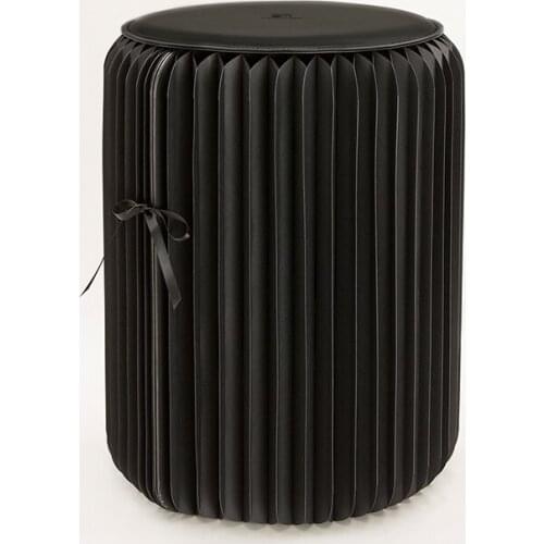 Ihpaper 50cm height stool White color organ kraft folding chair for living room and office