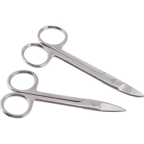 Dental Golden Crown Scissors Orthodontic Ligation Wire Scissors Elbow Straight Stainless Steel Wire Scissors 11cm Dental Equipme