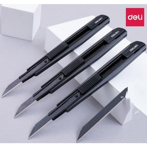 Deli Utility Knife Metal Portable Wallpaper Knife Zinc Alloy Art Paper Cutter Removal Express Knifes Stationery