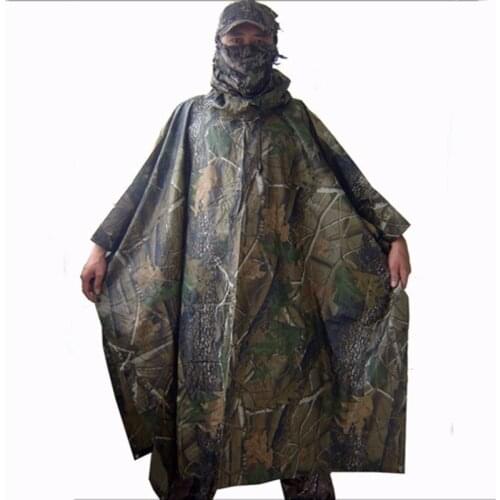 Spring Autumn Camouflage Outdoors Hunting Camping Raincoat Waterproof Men Shooting Fishing Poncho Awning Heaven Account Land Pad