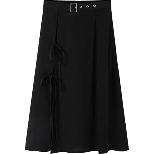 ZG1833 Slit skirt female spring autumn 2021 new women big size temperament irregular high waist A word skirt cheap wholesale