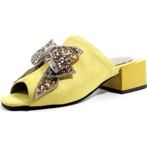 Fashion wear half drag sandals 2019 summer new product with the square head 32-48 yards rhinestone womens shoes