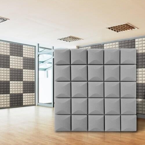 4PCS 50x50x5cm Soundproof Acoustic Foam Sound Absorption Sponge Panel Wedge for Piano Drum Room Door and Window KTV Silencer