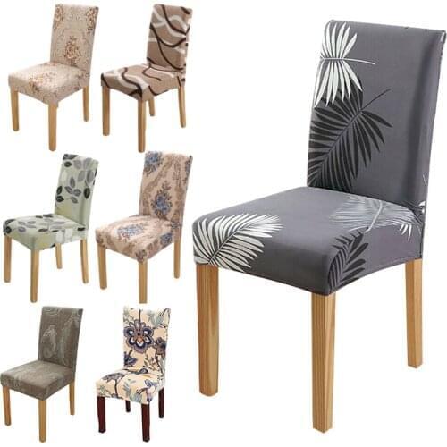 1Pcs Floral Printing Spandex Elastic Chair Slipcover Dining Chair Cover For Home Dining Room Universal Seat Protector