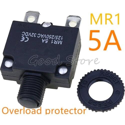 1pcs thermal switch circuit breaker overload protector MR1 5A 125/250VAC 32VDC overload switch