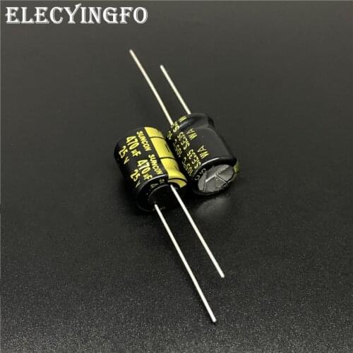 10pcs/100pcs 470uF 25V470uf SUNCON(SANYO) WA Series 10x12.5mm Low Impedance Long Life 25V470uF Aluminum Electrolytic Capacitor