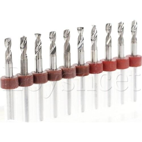 10 Pcs 3.175mm Import Carbide PCB Drill Bits electrical mini drill tungsten carbide drill bits Set Woodworking Tools