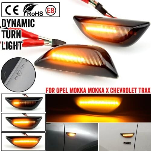 2x Dynamic Led Side Marker Flowing Turn Signal Sequential Blinker Lamp For Opel Mokka X Chevrolet Trax 2013~2020 Buick Encore