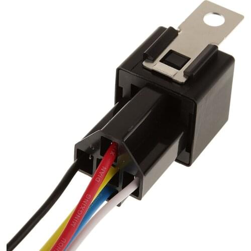 5x Car 40A AMP 12V Relay Kit For Fan Fuel Pump Light 5Pin 5Wire SPST