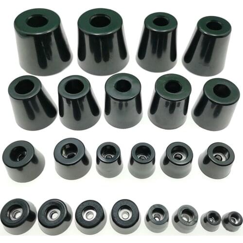 8Pcs Black Rubber Feet Chair Floor Protector Non-slip Wear-resistant Funiture Legs Table Leg Cover Cabinet Bottom Pads