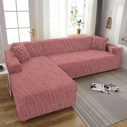 Abstract Marble Elastic Sofa Covers for Living Room Stretch Couch Cover Plain Striped Line Sectional Sofa Slipcover Much Seater