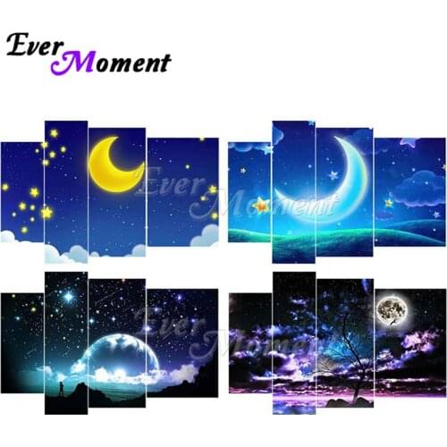 Ever Moment Diamond Painting Cartoon Moon Scenic Full Square Resin Drill Handmade Multi-picture Full Square Resin Drill 1M020