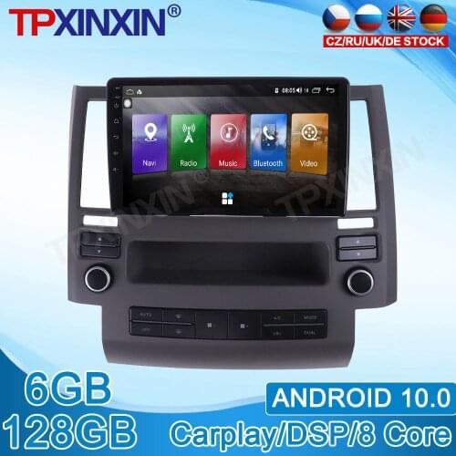 Android 10.0 For Infiniti FX35 FX45 FX25 2003-2006 Stereo Touch Screen DSP Navigation 128GB Car Multimedia Radio Player Carplay