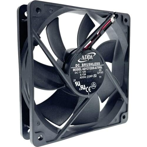 Mute Silent Quiet 120mm 12cm Computer Case Cooling Fan,for ADDA AD1212DS-A70GL 120X120X25mm DC 12V 0.13A 1800RPM 75CFM 34DBA